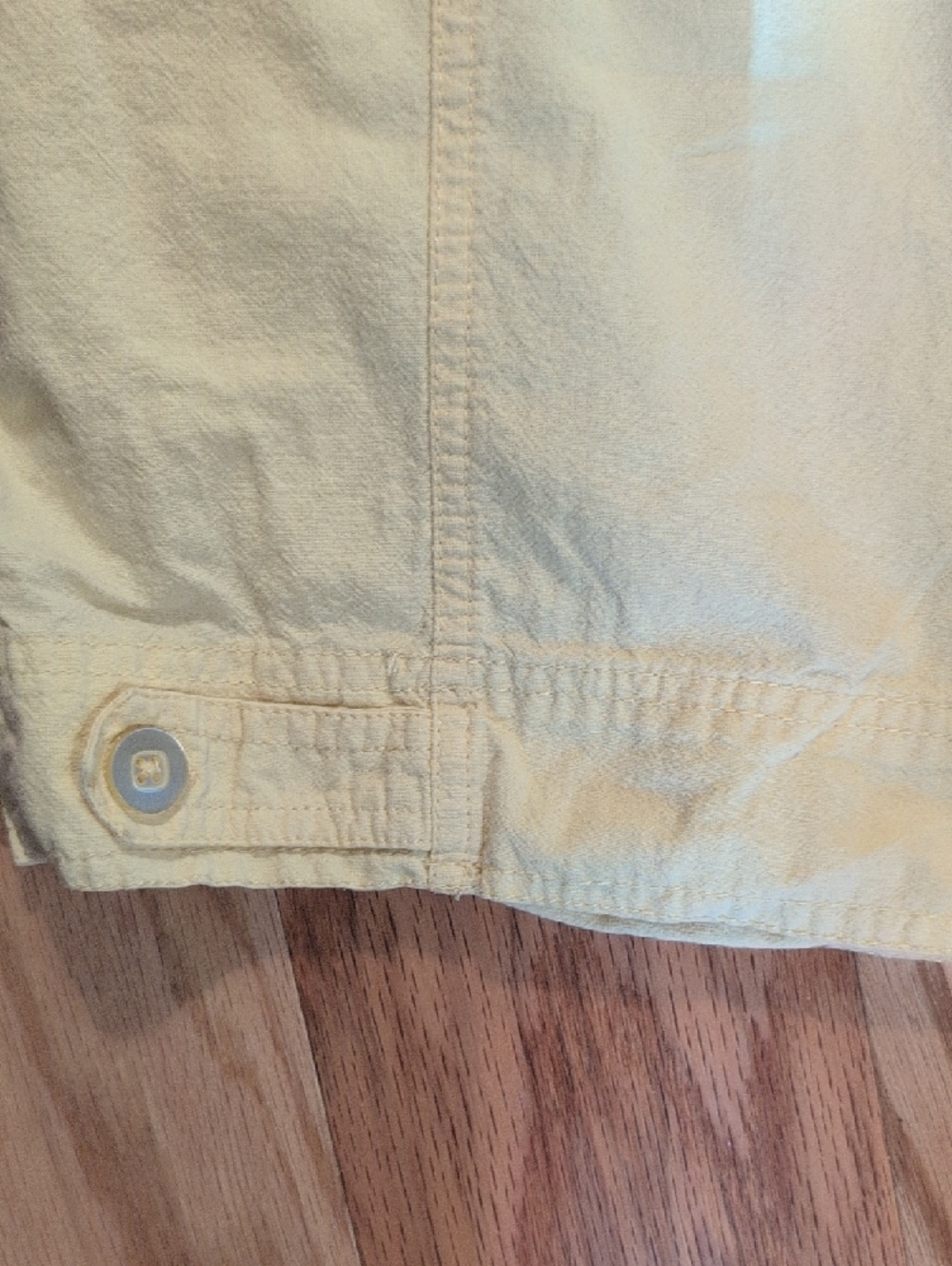 Women's Light Yellow Casual Drawstring Shorts - Picture 3 of 7